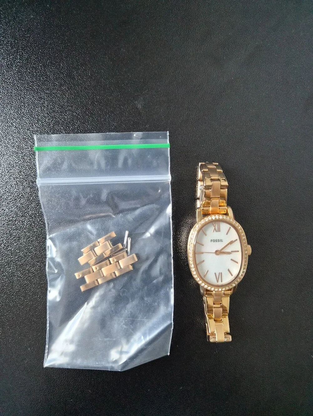 Fossil rose gold stainless steel watch